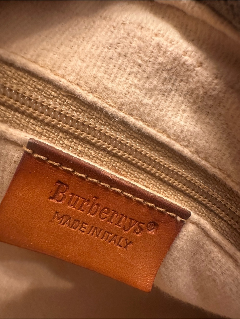 Burberry Olive Green Leather Crossbody with Signature Check Strap - Picture 5 of 12